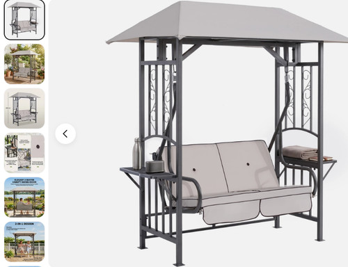 Outsunny canopy swing - canopy, seat
