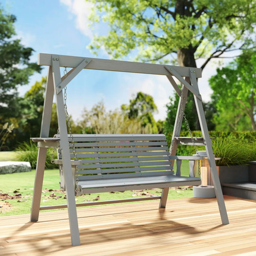 3seater wooden outdoor - outdoor, garden