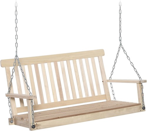 Outdoor wooden swing bench - wooden,
