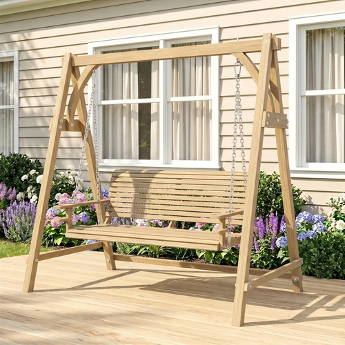 Wooden garden swing seat - swing,