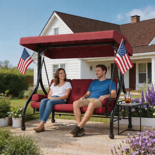 Outdoor porch swing with - swing,