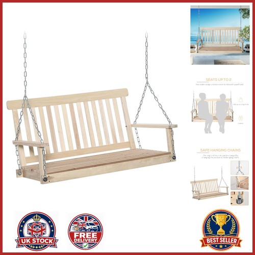 Fir wood seater swing chair - wood, 2-seater