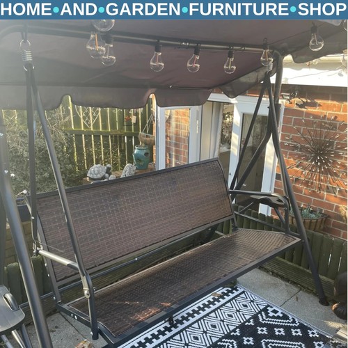 Seater rattan garden swing - 3,