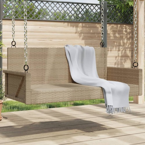 Rattan hanging swing - rattan, bench