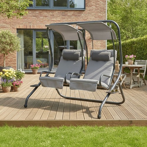 Canopy swing chair seater - 2,