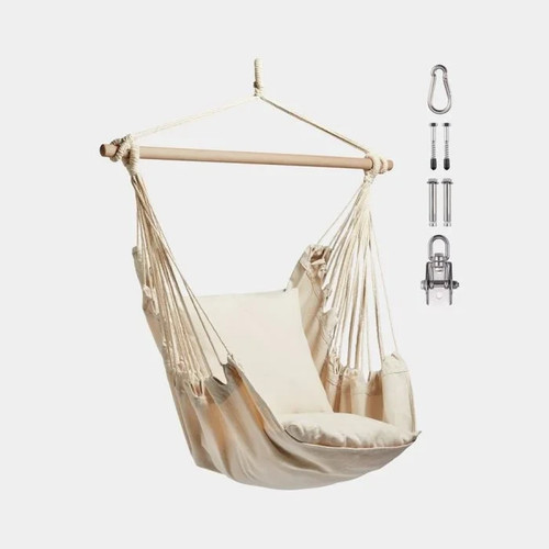 Beige hanging chair outdoor - hanging,