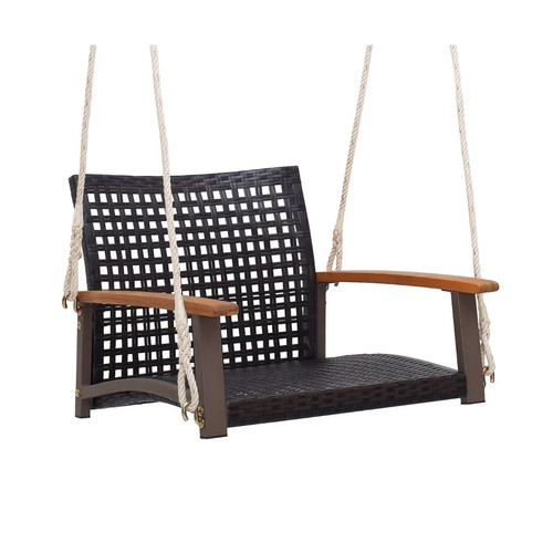 Costway rattan porch swing - rattan,