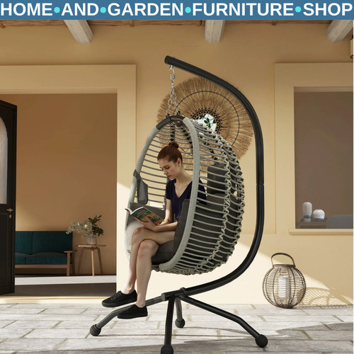 Outdoor hanging swing - chair, w/