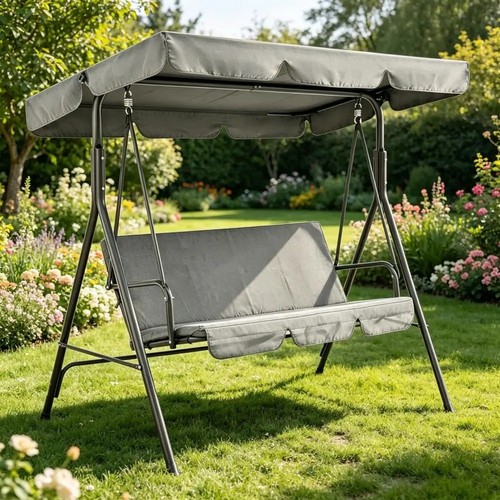 Grey seater garden swing - seater,